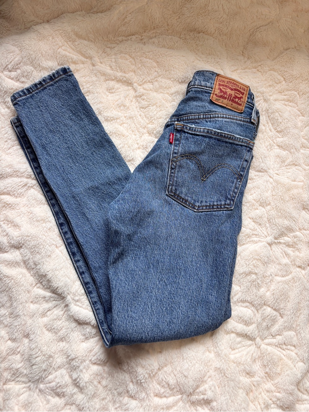 Excel. Cond. Size 24 501 Levis Waterless Blue Denim Jeans